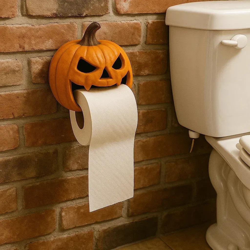 🎃Halloween Early Bird Special Sale 49% OFF - Pumpkin Bucket Toilet Paper Holder