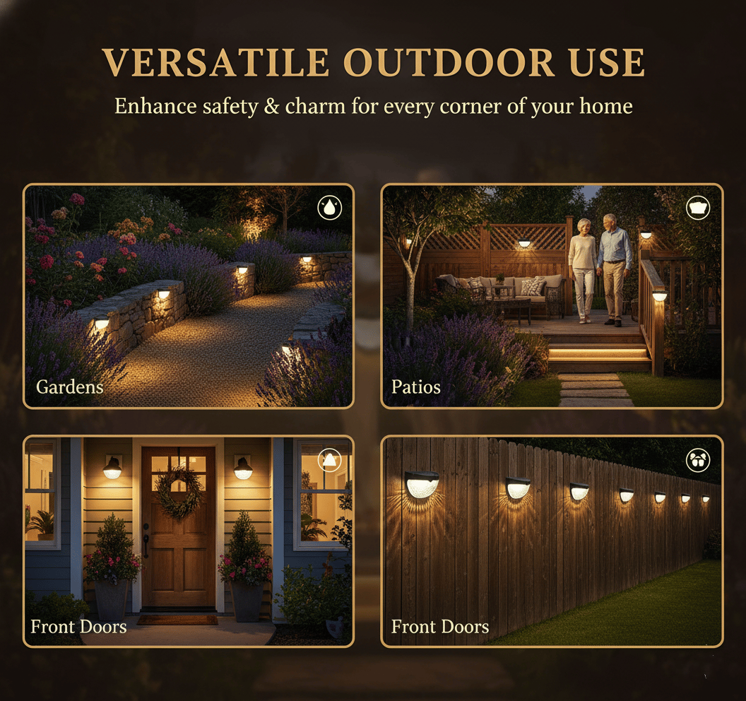Outdoor Solar Fence Light
