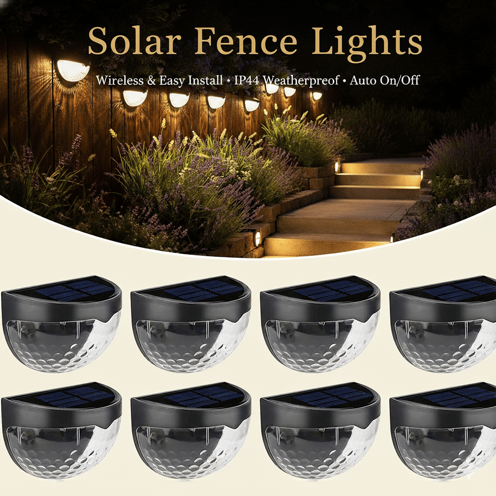 Outdoor Solar Fence Light