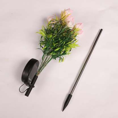 Solar Powered Gardenia Flower Ground Stake Garden Lights