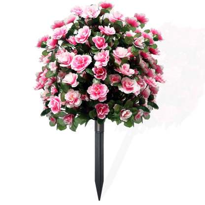 Artificial Boxwood Topiary Ball Trees with Ground Spikes