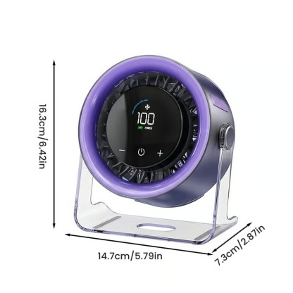 Portable Rechargeable Turbo Fan, Quiet Desktop Fan