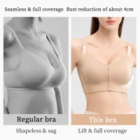 Front Button Adjustable Push-Up Fixed Cup Bra