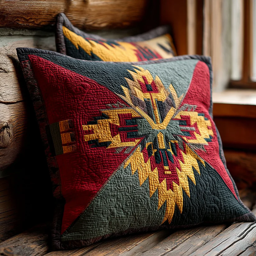 Southwestern Pattern Quilted Pillow