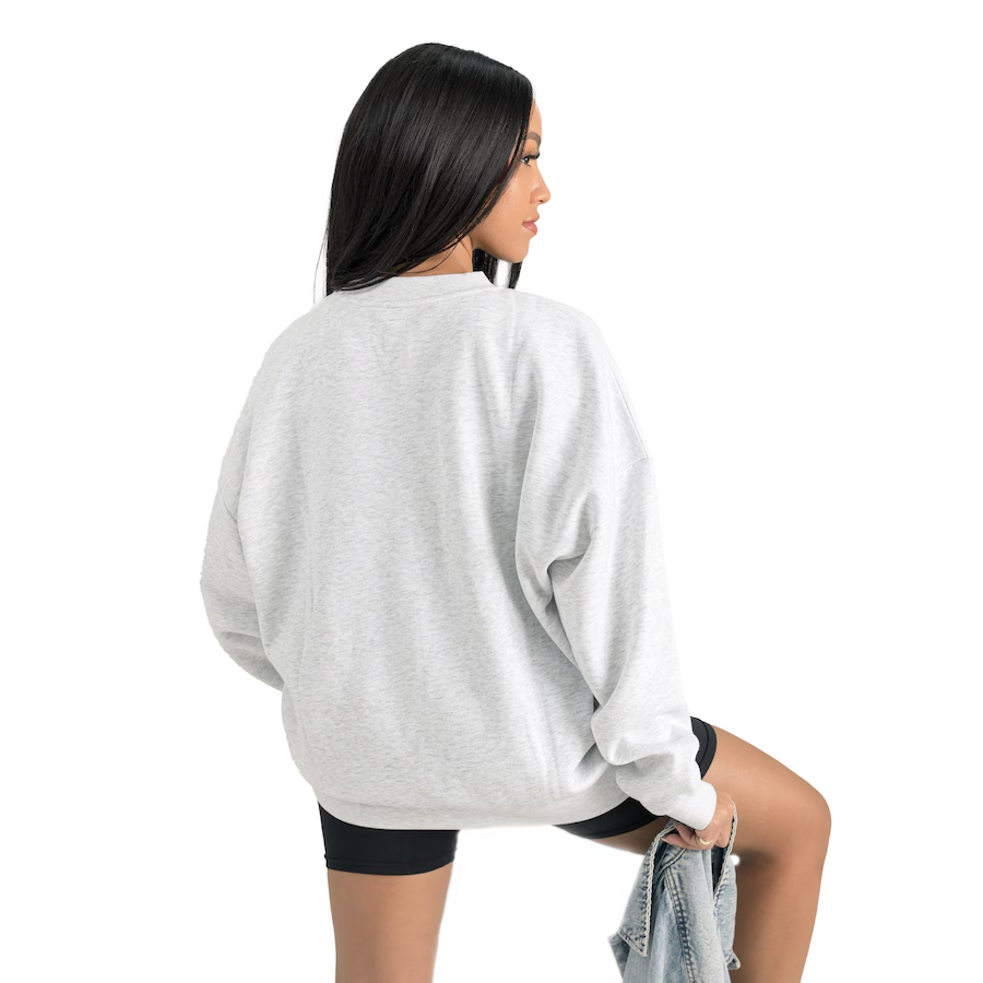 Ladies' grey Sunday casual sports sweatshirt