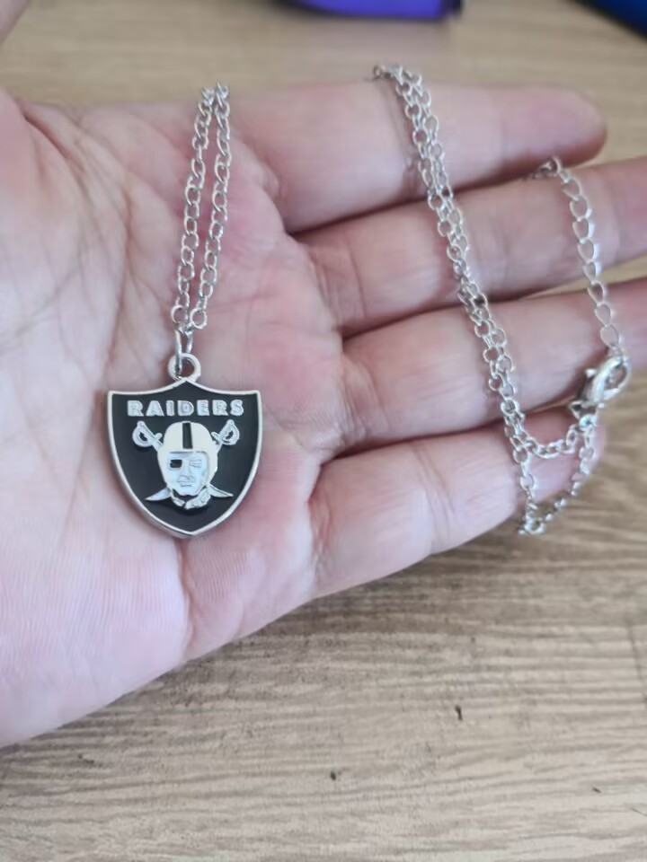 Football team logo sports pendant necklace