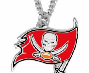 Football team logo sports pendant necklace