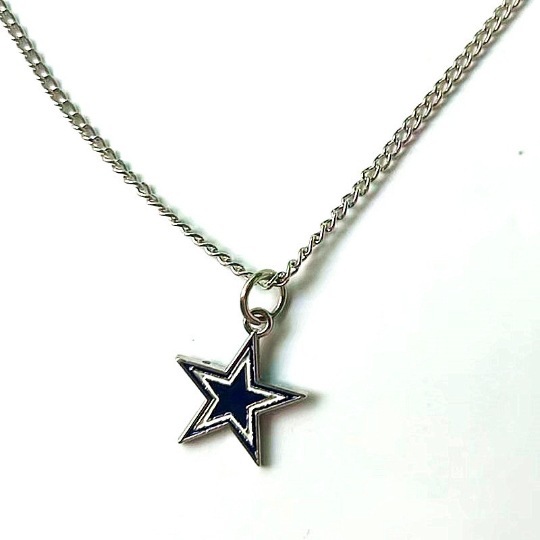Football team logo sports pendant necklace