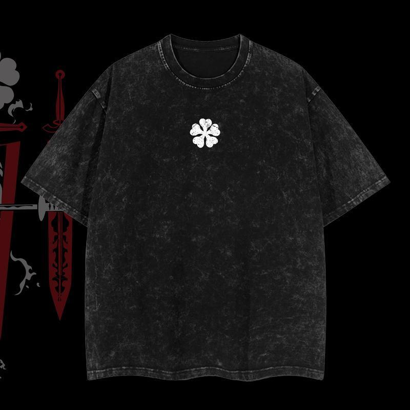 Streetwear Anti-Magic Sword Anime Graphic Oversized Wash Tee