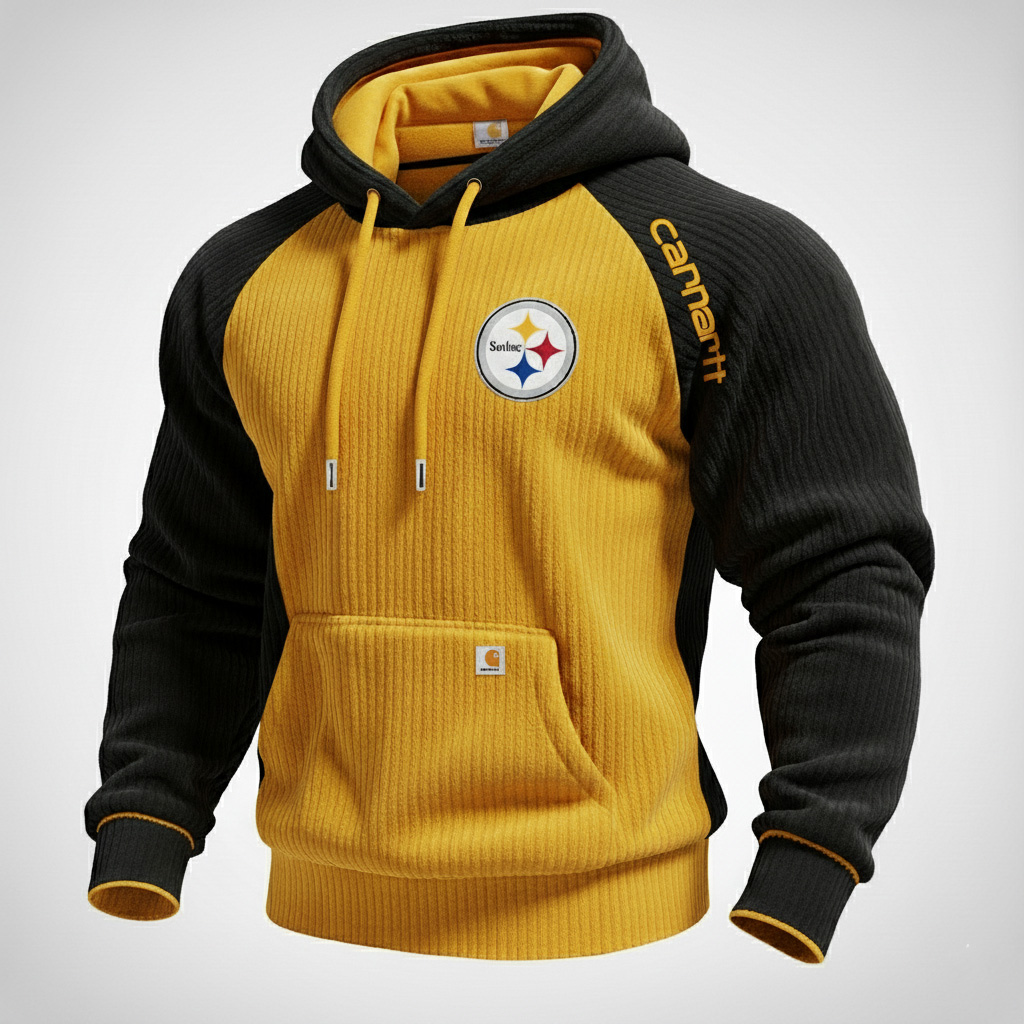 Carhartt ×Pittsburgh Steelers color matching fashion comfort hoodie