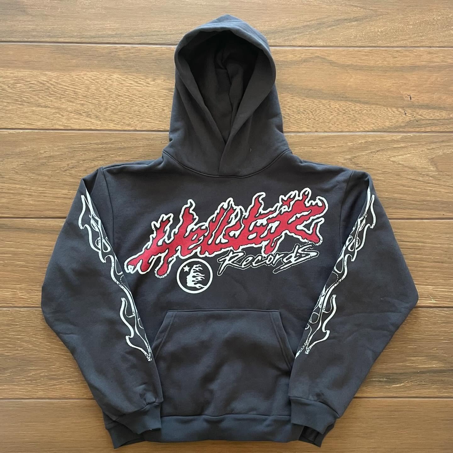 Hellstar Star Tour Graffiti Letters Cotton Long Sleeve Hoodie