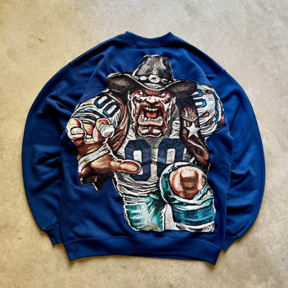 Cowboys crew neck appliqué sweatshirt