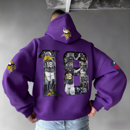 NFL Vikings #18 Player Highlight Hoodie