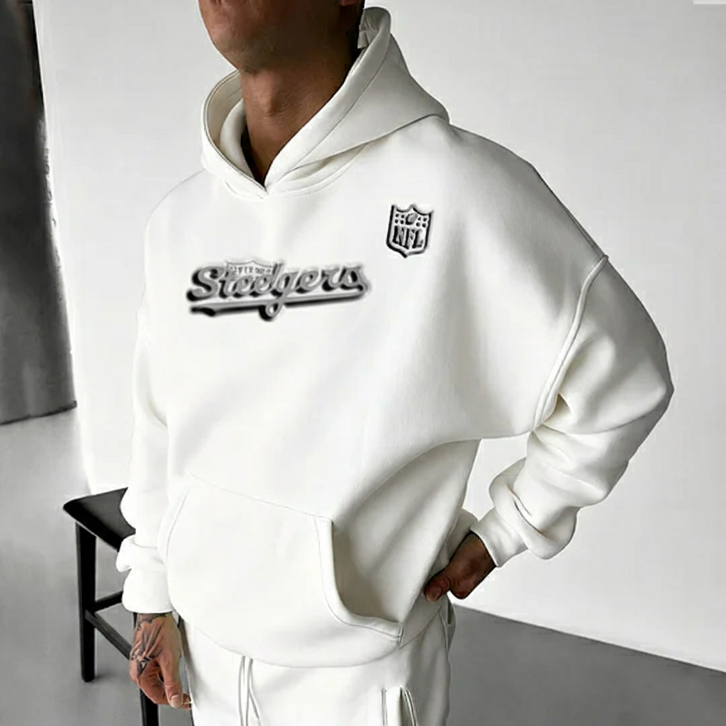 Rugby Championship Team Logo Print Oversized Casual Hoodie