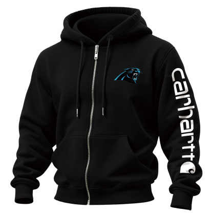 Carolina Panthers Stylish Urban Zip-Up Hoodie With City-Inspired Design