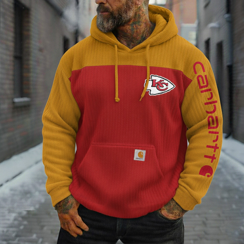 Comfort Block Color Ribbed Hoodie