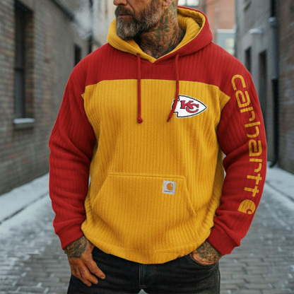 Comfort Block Color Ribbed Hoodie