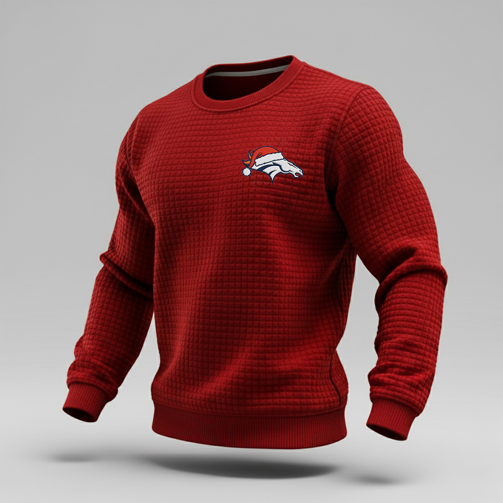 Broncos Christmas limited Edition red plushhooded comfort sweatshirt
