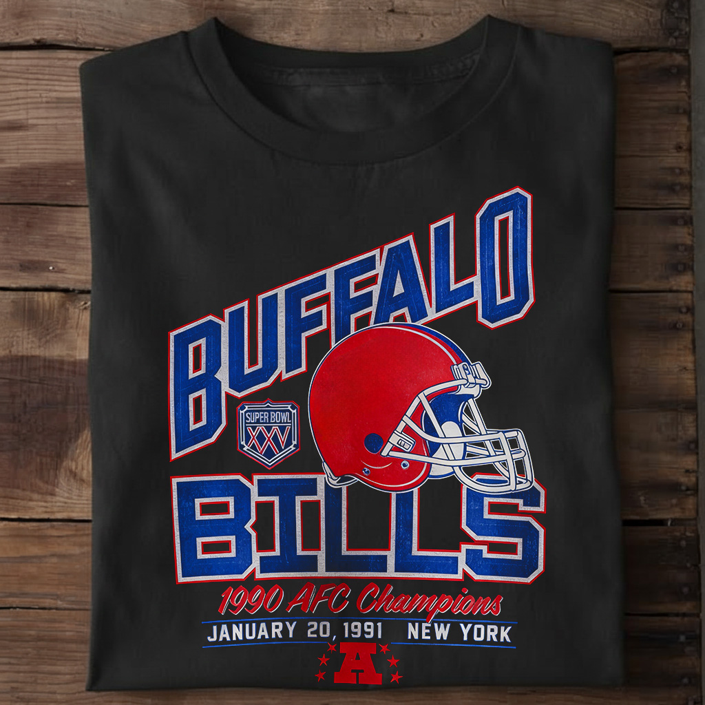 Vintage Black Bills AFC Champions T-Shirt