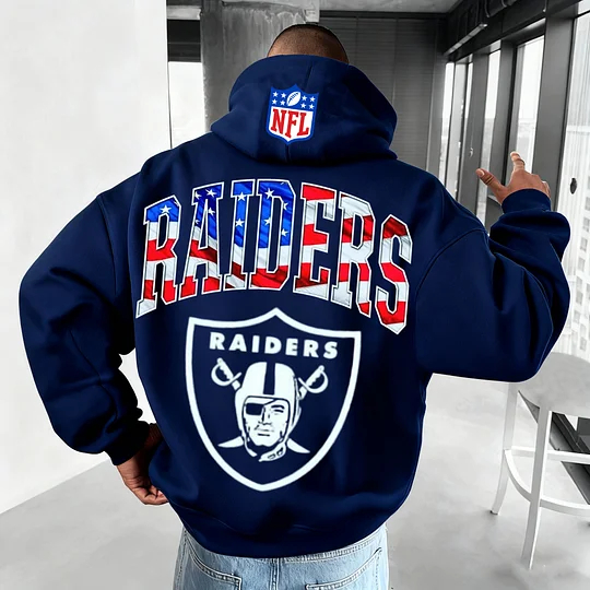 Unisex Rugby Championship Team Logo Print Oversized Casual Hoodie