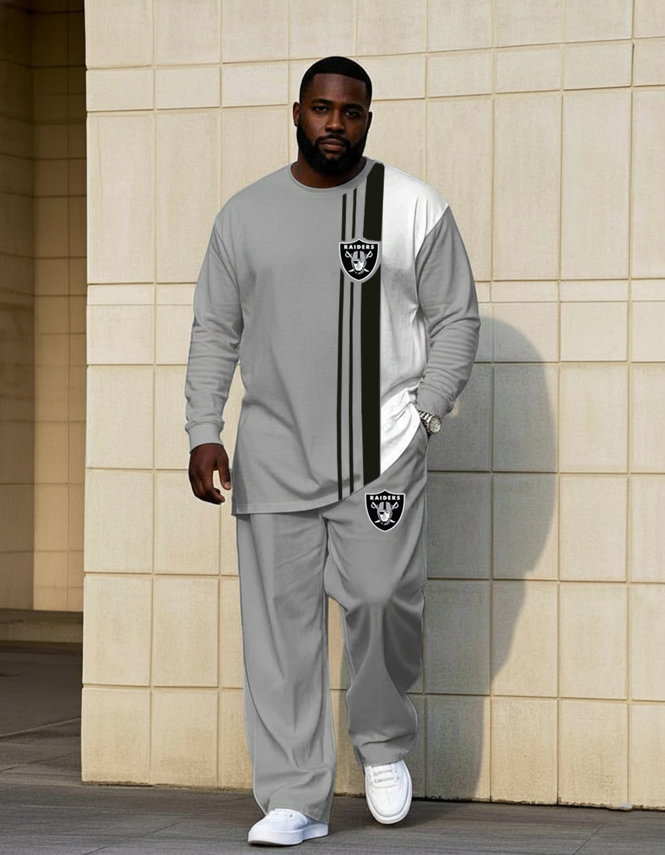 Comfort Las Vegas Raiders Hardknock Pants Hoodie Set