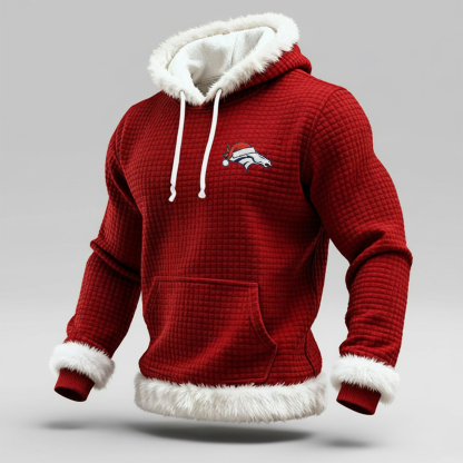 "Christmas Overture" Christmas horse logo red Waffle loop hoodie