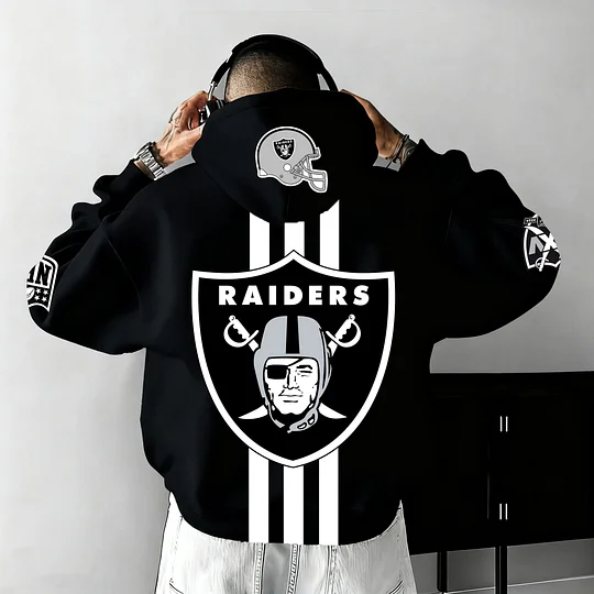 Unisex Rugby Championship Team Logo Print Oversized Casual Hoodie