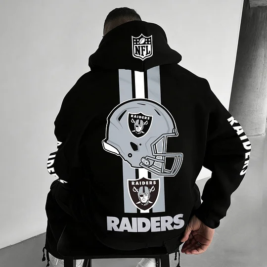 Unisex Rugby Championship Team Logo Print Oversized Casual Hoodie