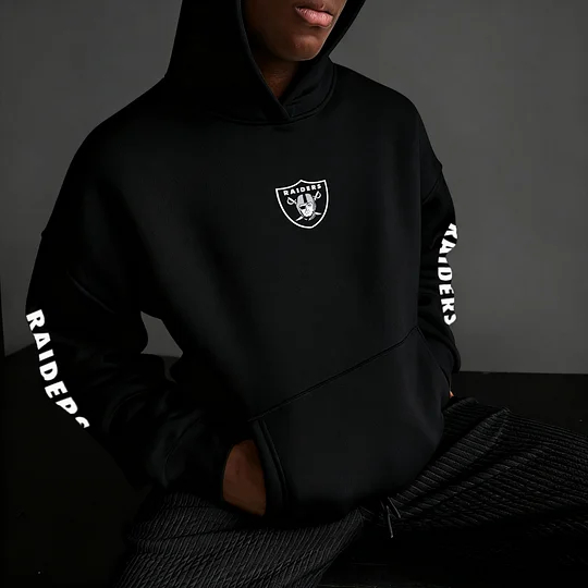 Unisex Rugby Championship Team Logo Print Oversized Casual Hoodie