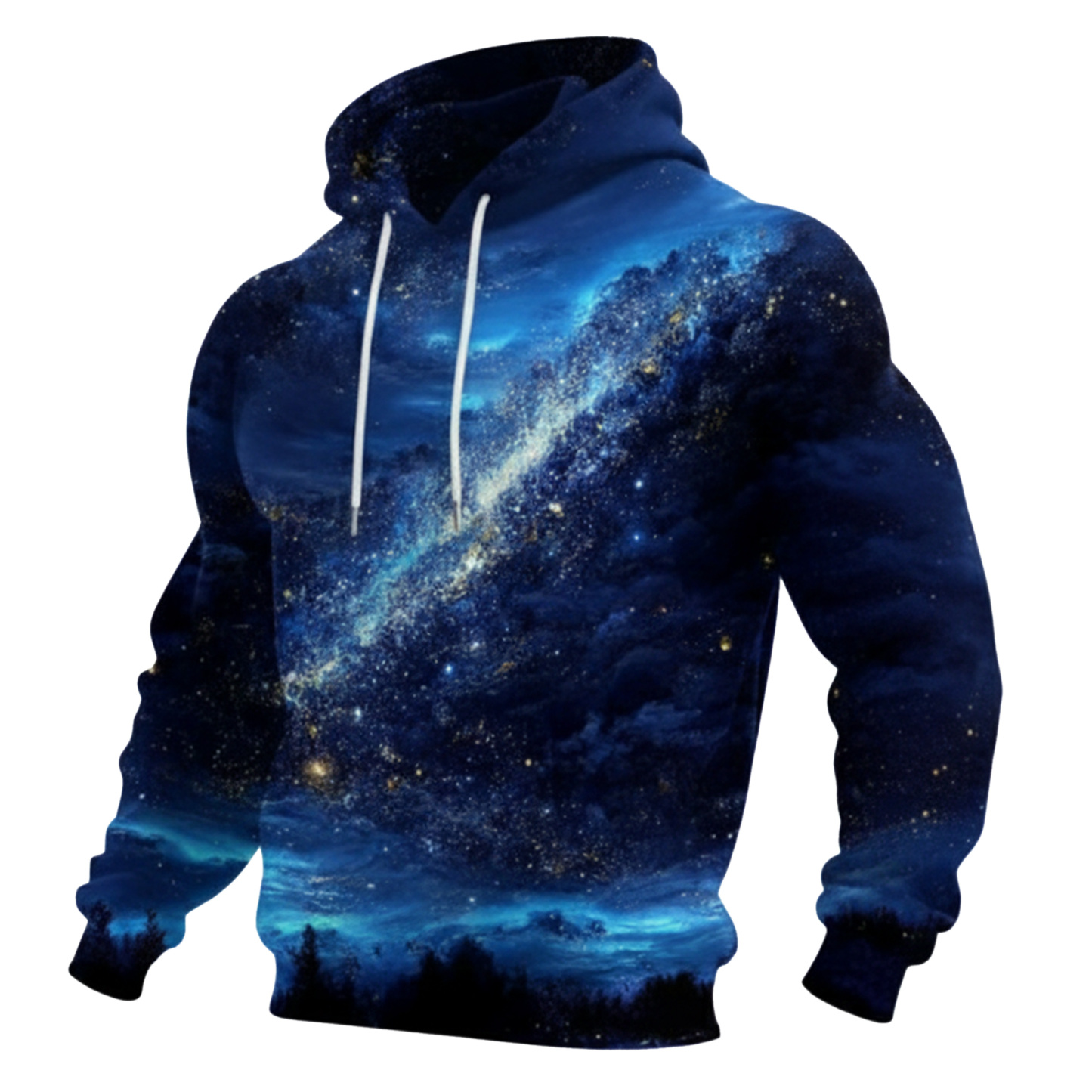 Streetwear Avant-garde chic men's printed casual hooded sweatshirt