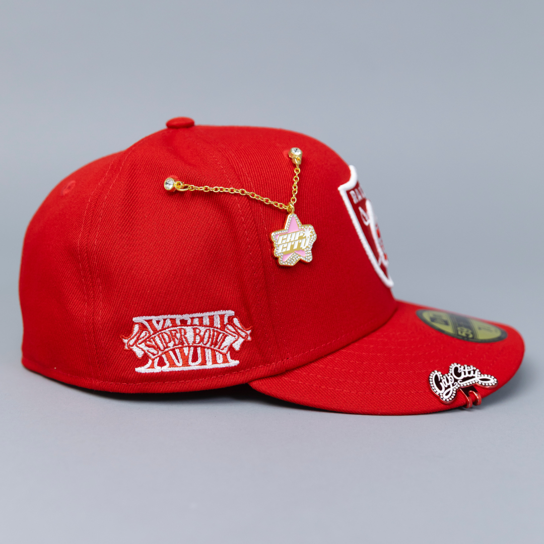NEW ERA EXCLUSIVE 59FIFTY RED / SUPER BOWL SIDE PATCH