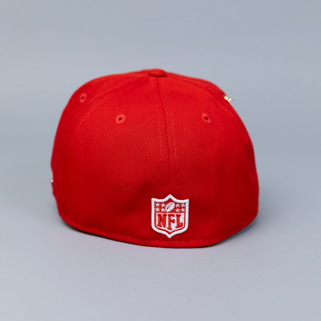NEW ERA EXCLUSIVE 59FIFTY RED / SUPER BOWL SIDE PATCH