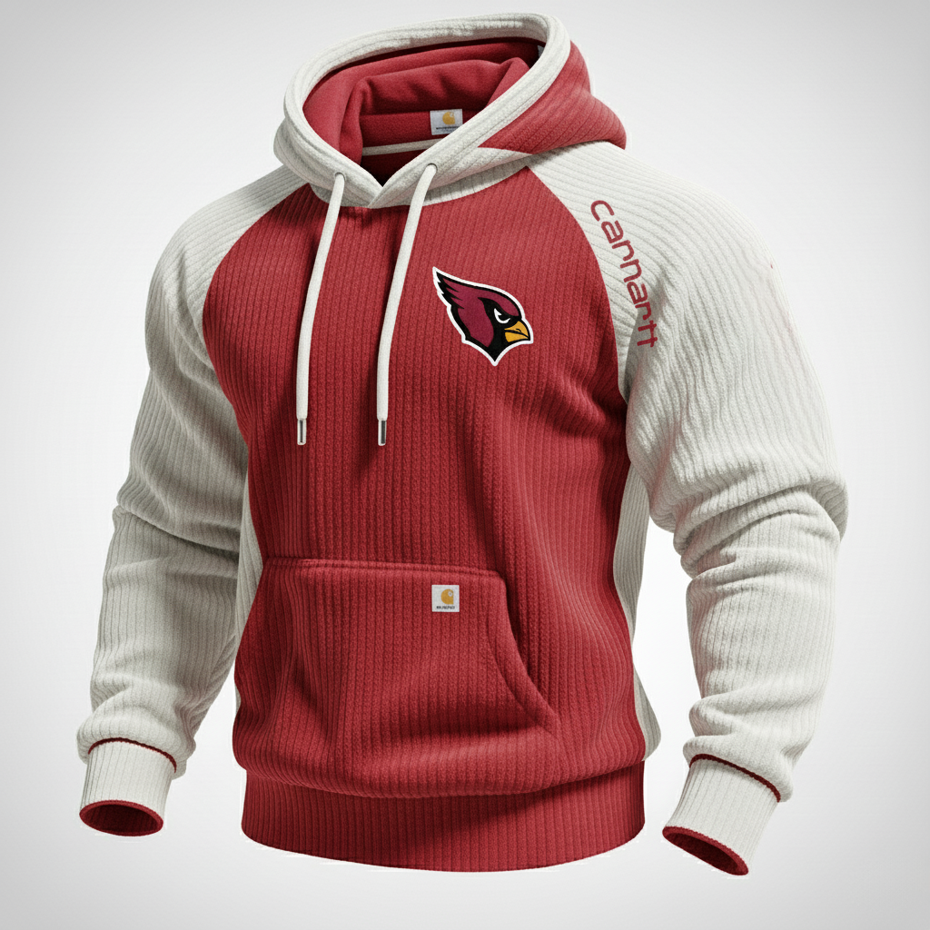 Carhartt ×Arizona Cardinals color matching fashion comfort hoodie