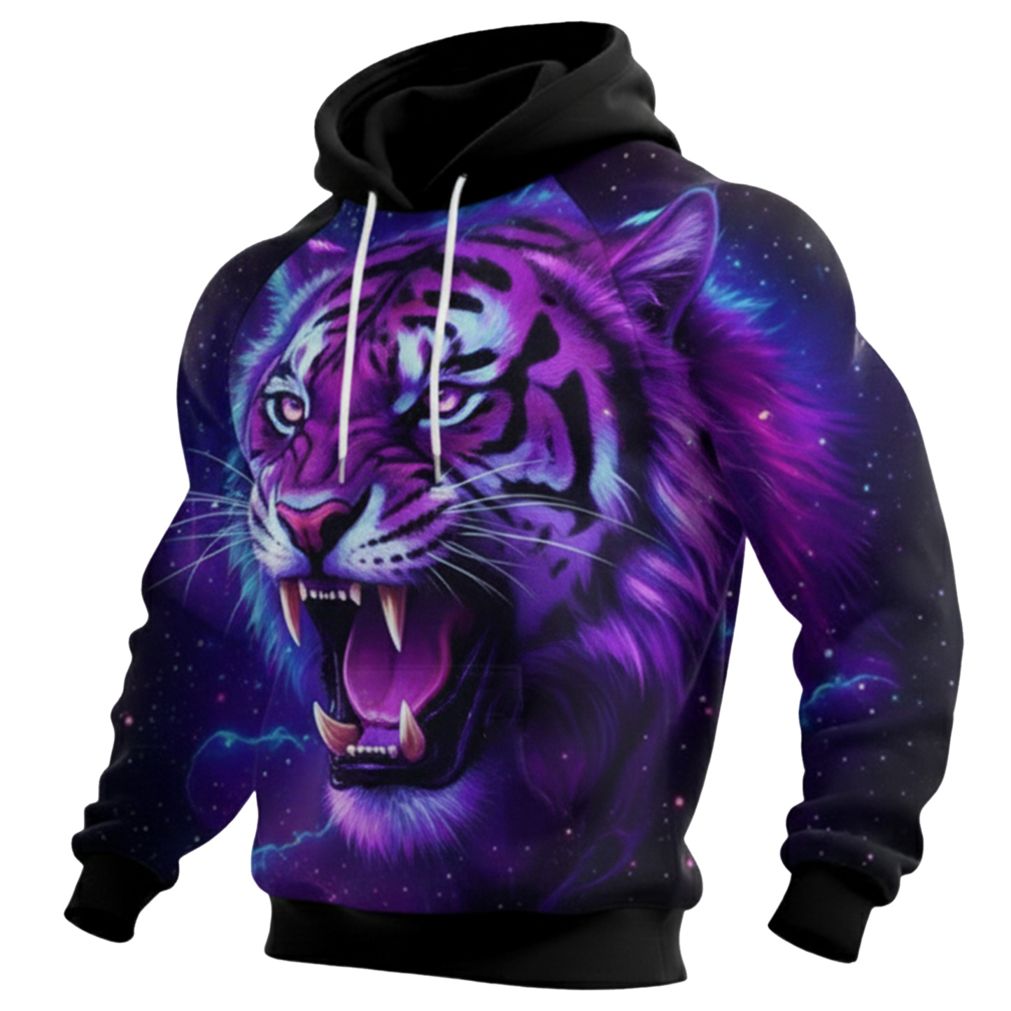 Streetwear Avant-garde chic men's printed casual hooded sweatshirt