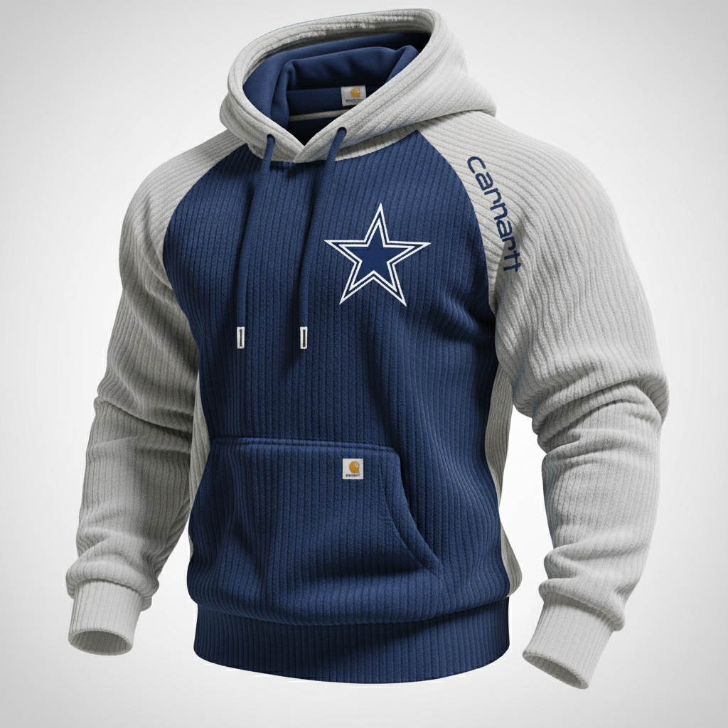 Carhartt ×Dallas Cowboys color matching fashion comfort hoodie