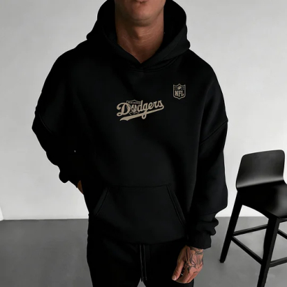 Unisex Rugby Championship Team Logo Print Oversized Casual Hoodie