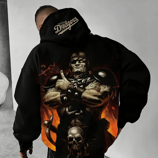 Unisex Rugby Championship Team Logo Print Oversized Casual Hoodie