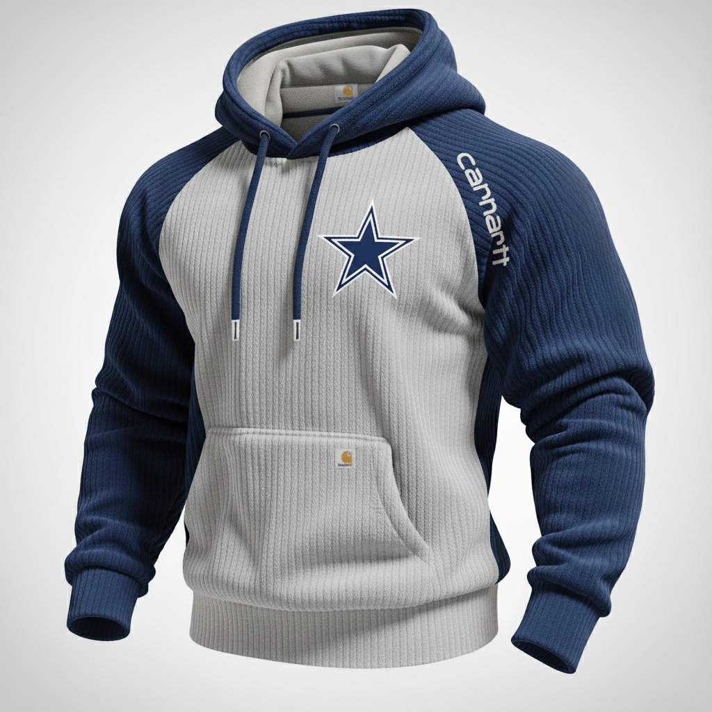 Carhartt ×Dallas Cowboys color matching fashion comfort hoodie