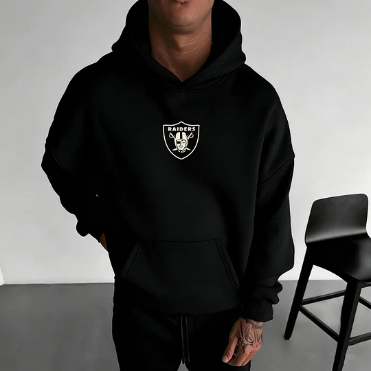 Unisex Rugby Championship Team Logo Print Oversized Casual Hoodie