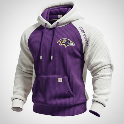 Carhartt ×Baltimore Ravens color matching fashion comfort hoodie