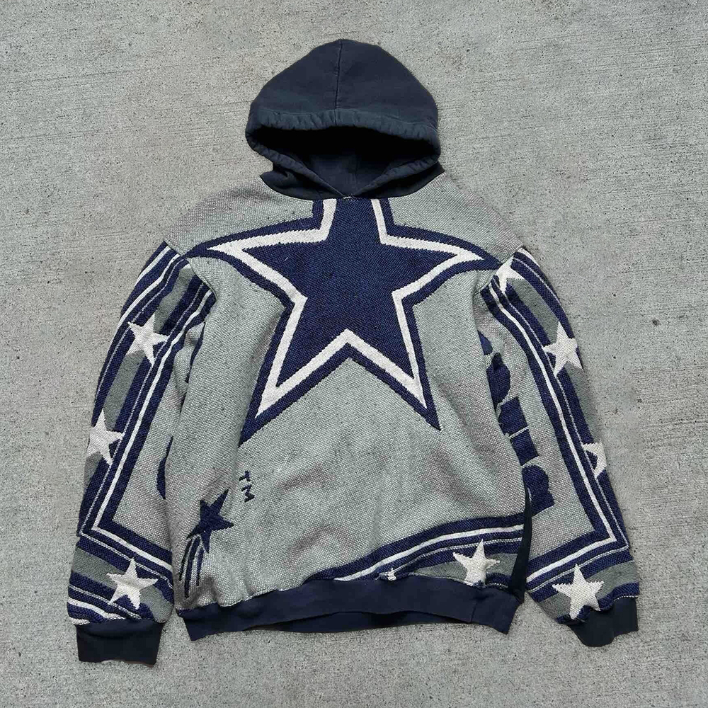 Casual Cowboys Print Long Sleeve Hoodies