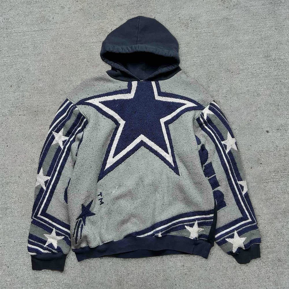 Casual Cowboys Print Long Sleeve Hoodies
