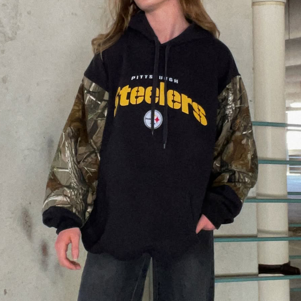 Stylish Steelers Print Long Sleeve Hoodies