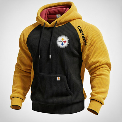 Carhartt ×Pittsburgh Steelers color matching fashion comfort hoodie