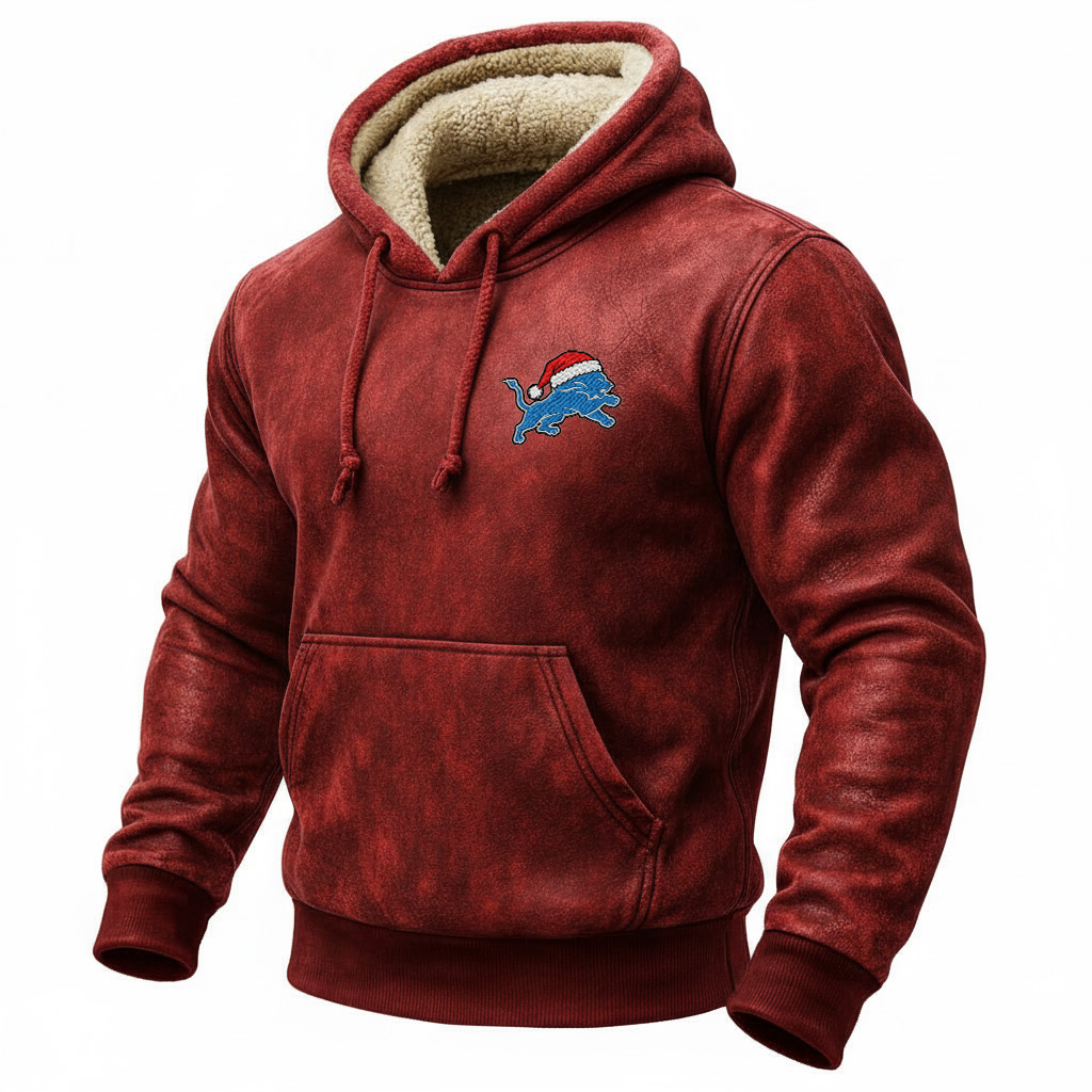 Lions Christmas limited Edition plushhooded comfort hoodie