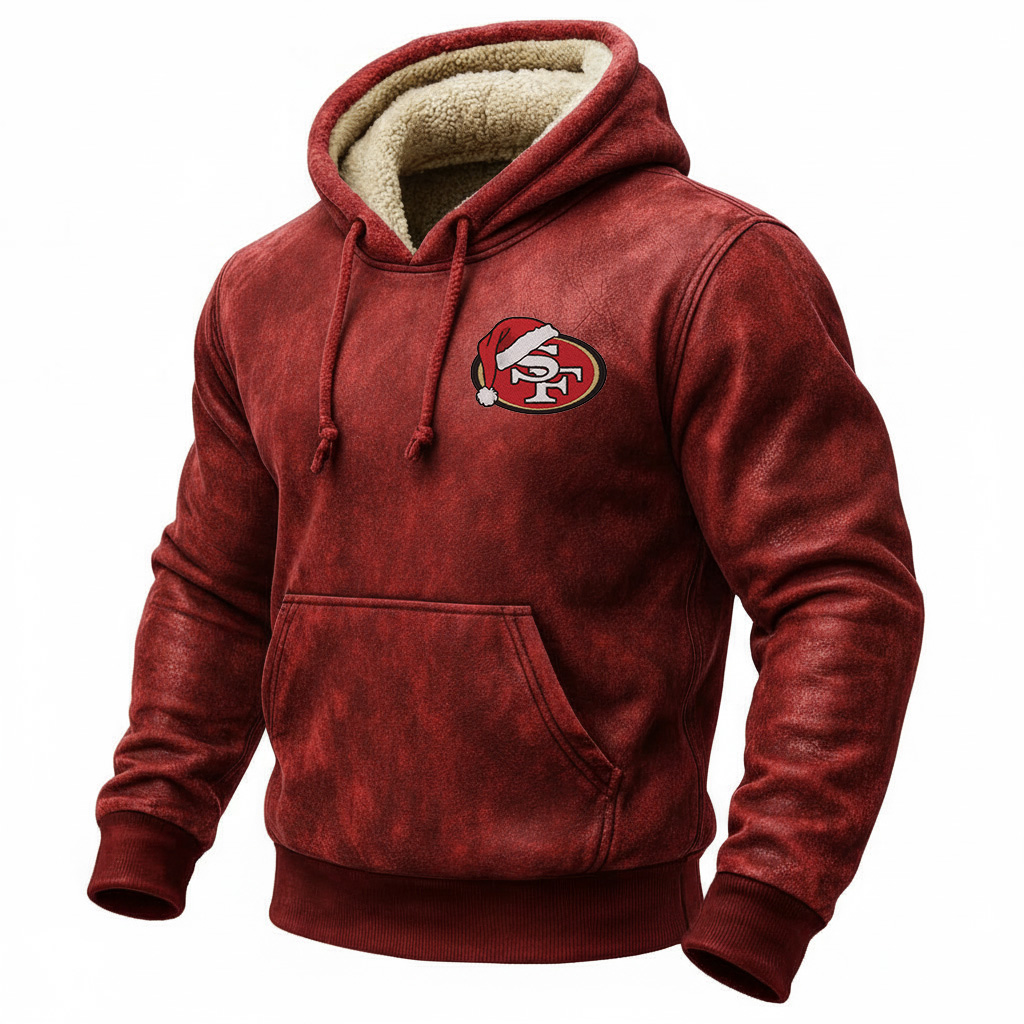 49ers Christmas limited Edition plushhooded comfort hoodie