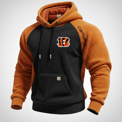 Carhartt ×Cincinnati Bengals color matching fashion comfort hoodie
