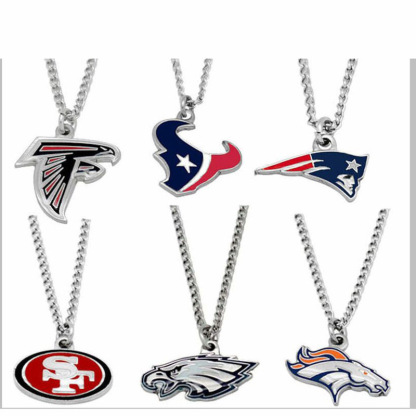 Football team logo sports pendant necklace