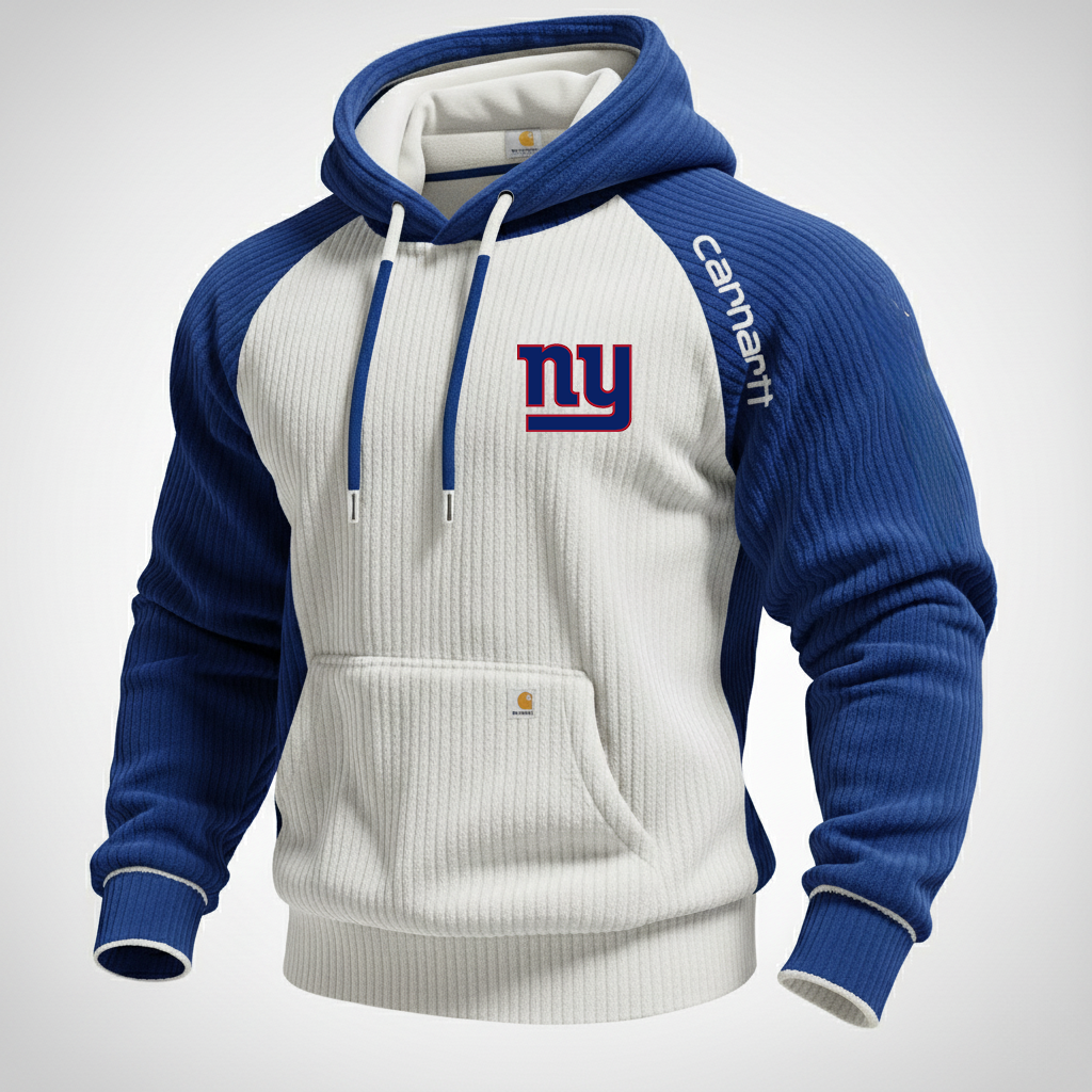 Carhartt ×New York Giants color matching fashion comfort hoodie