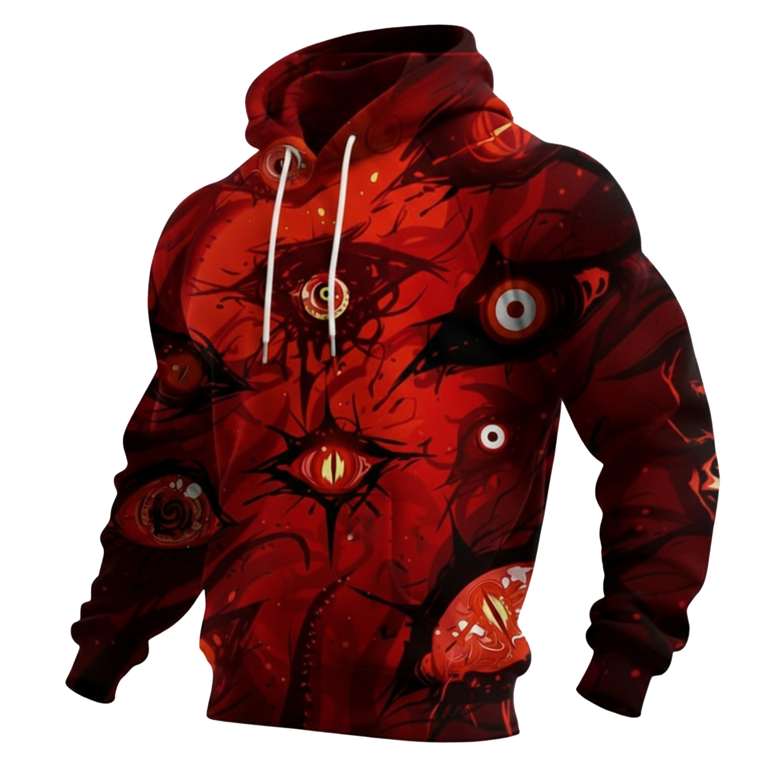 Streetwear Avant-garde chic men's printed casual hooded sweatshirt